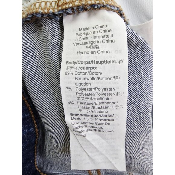 Madewell Size 32X26 Womens Cali Demi Boot Blue Denim Embroidered Logo Jeans - Picture 6 of 12